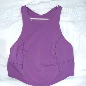 Lululemon lavender crop workout top